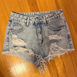 Distressed Denim Women Shorts